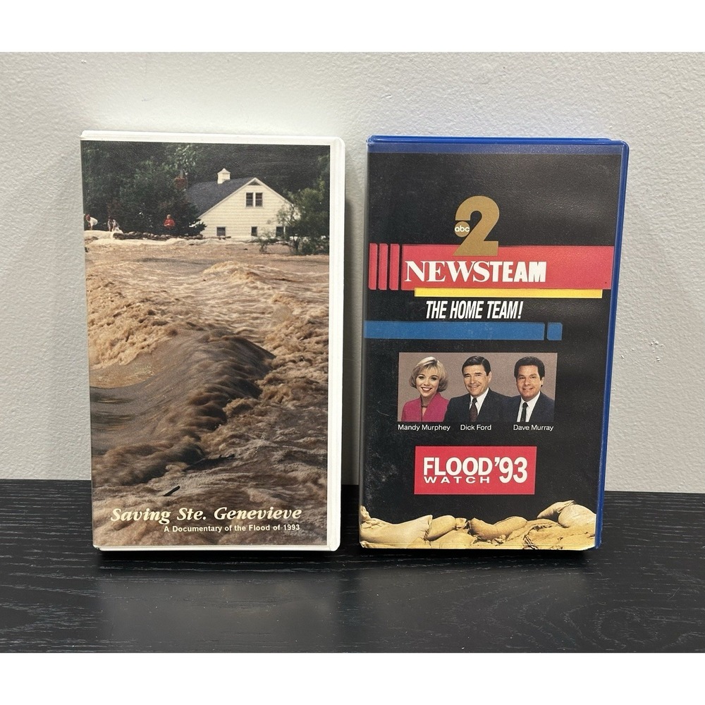 Lot 2 St. Louis Flood of 1993 VHS Tapes: Saving Ste. Genevieve & ABC2 NEWS TEAM